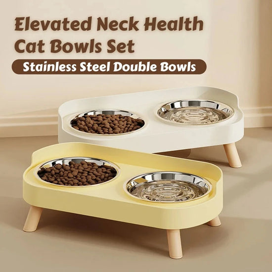 Colorful Elevated Pet Feeder – Comedero Elevado para Mascotas con Doble Cuenco