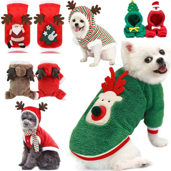 Christmas Dog Hoodie – Abrigo Navideño Calentito para Perros y Gatos